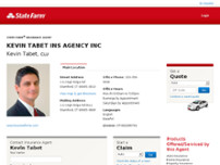 Kevin Tabet- State Farm Insurance Agent website screenshot