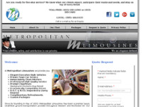 Metropolitan Limousines website screenshot
