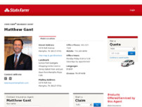 Matthew Gant - State Farm Insurance Agent website screenshot