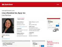 Lisa Ramlow- State Farm Insurance Agent website screenshot