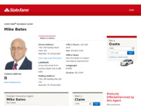 Mike Bates - State Farm Insurance Agent website screenshot