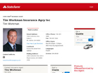 Tim Workman- State Farm Insurance Agent website screenshot