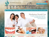 Manhattan Dental Care website screenshot