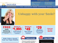 Sahara Dental website screenshot