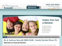 Kososki Dental website screenshot