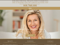 Encino Dental Health and Cosmetics website screenshot
