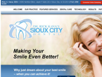 Dr. Rick Kava Sioux City Dental website screenshot