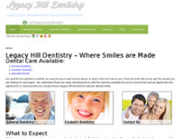 Legacy Hill Dentistry website screenshot