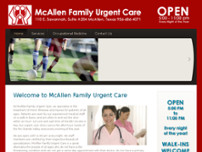 McAllen Family Urgent Care website screenshot