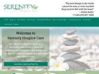 Serenity Hospice website screenshot