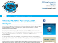 Whitney Insurance Agency website screenshot