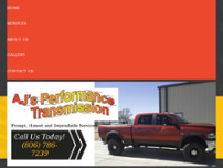 AJ's Performance Transmission website screenshot