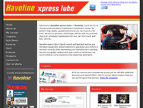 Havoline Xpress Lube website screenshot