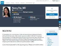 Website Screenshot Nancy Pan, MD