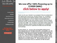 Jack's Shacks Inc website screenshot