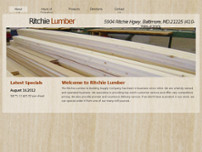 Ritchie Lumber & Building Supply website screenshot