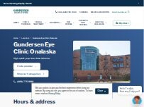 Website Screenshot Gundersen Eye Clinic Onalaska