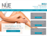 NUE' Brows to Brazilians + Beaute Bar website screenshot