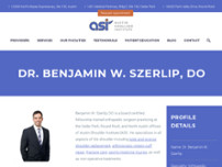 Benjamin Szerlip, DO website screenshot