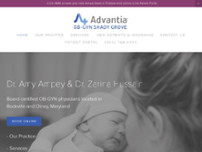 Advantia OB-GYN Germantown website screenshot