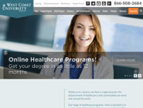 West Coast University website screenshot
