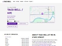 Website Screenshot Taco Bell / KFC