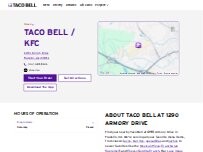 Website Screenshot Taco Bell / KFC