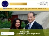 Website Screenshot Gasparis & Zembillas, Attorneys At Law