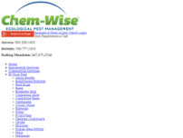 Chem-Wise Ecological Pest Management website screenshot