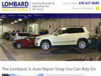 Lombard Body & Fender Inc website screenshot