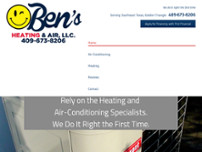 Ben's Heating & Air LLC website screenshot