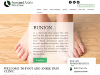 Foot and Ankle Pain Clinic website screenshot