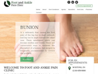 Foot and Ankle Pain Clinic website screenshot