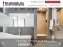 All Plumbing Inc website screenshot