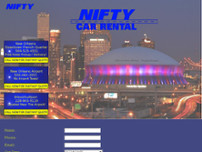 Nifty Car Rental website screenshot