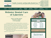 Webster Dental Care of Lakeview website screenshot