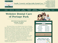 Webster Dental Care of Portage Park website screenshot