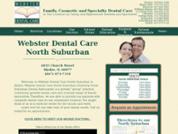 Webster Dental Care North Surburban website screenshot