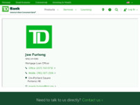 Screenshot for http://www.tdbank.com/josephfurlong