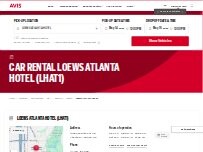 Website Screenshot Avis Car Rental