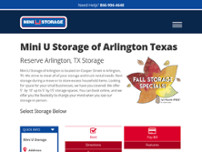 Mini U Storage website screenshot