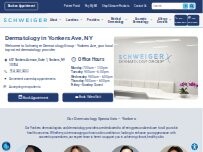Website Screenshot Schweiger Dermatology Group - Yonkers Ave