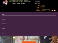 Warren Family Dental Center website screenshot