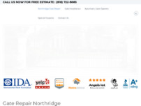 Gate Repair Northridge website screenshot