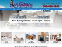 Website Screenshot Aladdin Carpet Cleaning @ Restoration