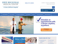 Frye Regional Medical Center website screenshot