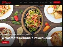 Website Screenshot Serrano's Mexican Food Restaurants