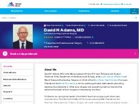 Website Screenshot David Adams, MD