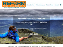 Reform Physical Therapy website screenshot