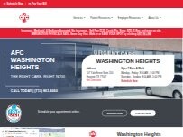 Website Screenshot AFC Urgent Care Washington Heights